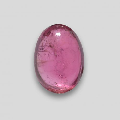 Medium Red Rubellite Tourmaline Gem - 1.6ct Oval Cabochon (ID: 581337)
