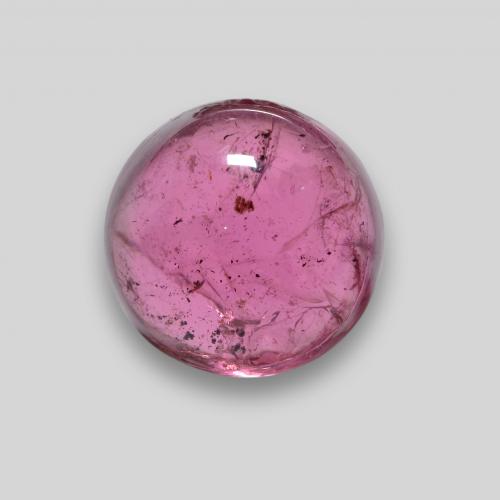 Raspberry Red Rubellite Tourmaline Gem - 2ct Round Cabochon (ID: 581345)