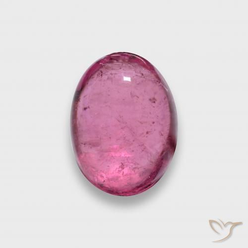 1.81 ct Red Rubellite Tourmaline Stone, Natural Rubellite Tourmaline in Oval Cabochon Shape for Sale