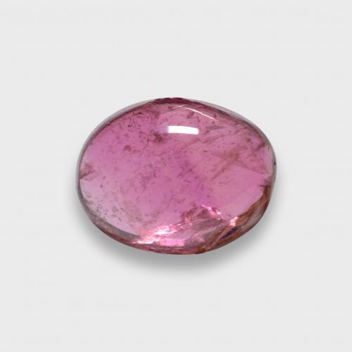 Medium Red Rubellite Tourmaline Gem - 1.3ct Oval Cabochon (ID: 581617)