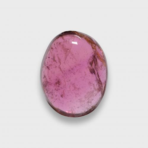 1.25 ct Red Rubellite Tourmaline Stone, Natural Rubellite Tourmaline in Oval Cabochon Shape for Sale