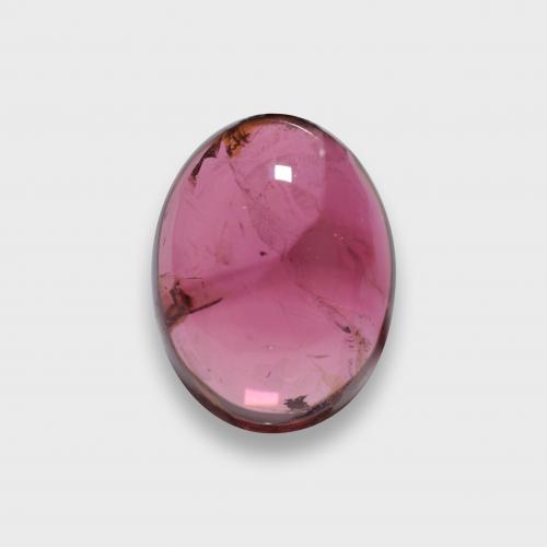 Medium Red Rubellite Tourmaline Gem - 1.3ct Oval Cabochon (ID: 581618)