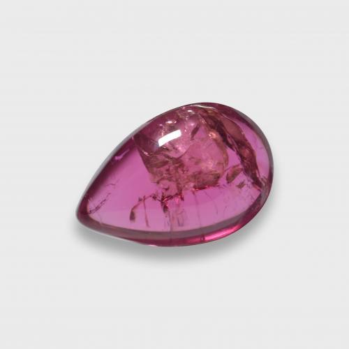 1.91 ct Red Rubellite Tourmaline Stone, Natural Rubellite Tourmaline in Pear Cabochon Shape for Sale