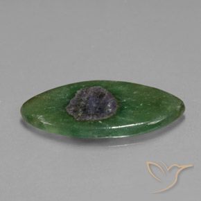 7.25 ct Multicolor Ruby in Fuchsite Stone, Natural Ruby in Fuchsite in Marquise Slice Shape for Sale