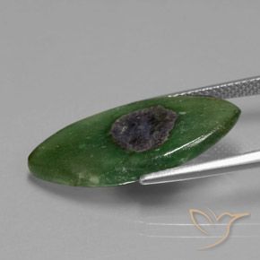 Ruby in Fuchsite Gemstone in 25.1 x 12.8 mm Size for Sale, Ruby in Fuchsite Stone in Multicolor Color
