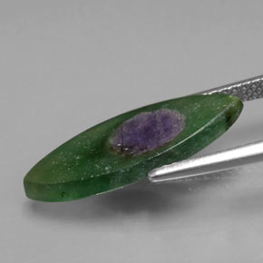 Ruby in Fuchsite Gemstone in 20.1 x 8.1 mm Size for Sale, Ruby in Fuchsite Stone in Bi-Color Color