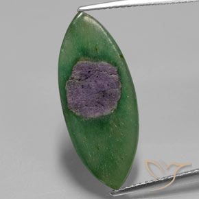 5.57ct Natural Multicolor Ruby in Fuchsite, Marquise, Translucent