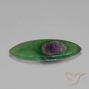 5.57 ct Multicolor Ruby in Fuchsite Stone, Natural Ruby in Fuchsite in Marquise Slice Shape for Sale
