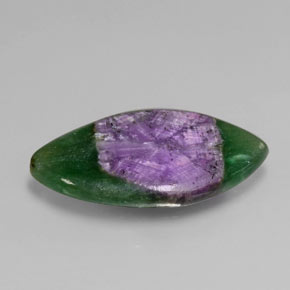 14.59 ct Bi-color Ruby in Fuchsite Stone, Natural Ruby in Fuchsite in Marquise Slice Shape for Sale