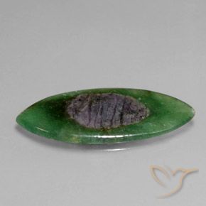 8.77 ct Multicolor Ruby in Fuchsite Stone, Natural Ruby in Fuchsite in Marquise Slice Shape for Sale