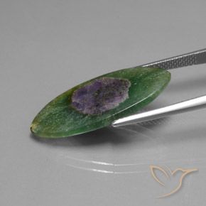 Ruby in Fuchsite Gemstone in 26.8 x 12.7 mm Size for Sale, Ruby in Fuchsite Stone in Multicolor Color