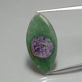 Multicolore Rubis en Fuchsite gemme - 8.6ct Taille Marquise (ID: 385074)