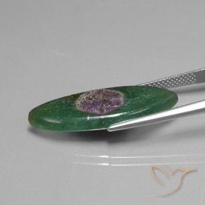 Ruby in Fuchsite Gemstone in 27.6 x 11.9 mm Size for Sale, Ruby in Fuchsite Stone in Multicolor Color