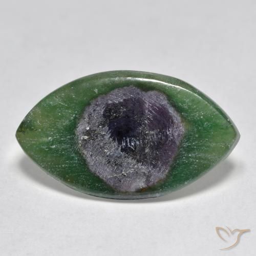 8.48 ct Marquise Slice Ruby in Fuchsite, 22.7 x 13.1 mm From Ethiopia, Photo A