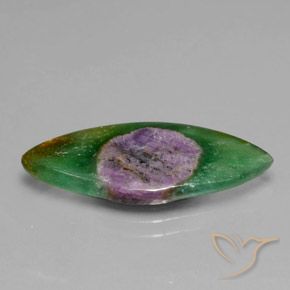 7.82 ct Multicolor Ruby in Fuchsite Stone, Natural Ruby in Fuchsite in Marquise Slice Shape for Sale