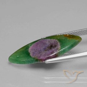 Ruby in Fuchsite Gemstone in 25.5 x 12.5 mm Size for Sale, Ruby in Fuchsite Stone in Multicolor Color