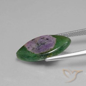 Ruby in Fuchsite Gemstone in 19.2 x 11.1 mm Size for Sale, Ruby in Fuchsite Stone in Multicolor Color