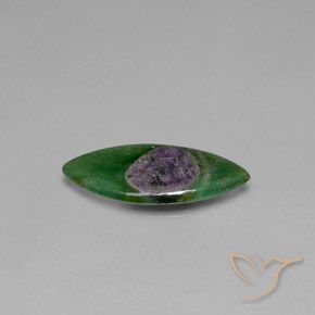 5.08 ct Multicolor Ruby in Fuchsite Stone, Natural Ruby in Fuchsite in Marquise Slice Shape for Sale