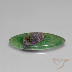 5.75 ct Multicolor Ruby in Fuchsite Stone, Natural Ruby in Fuchsite in Marquise Slice Shape for Sale