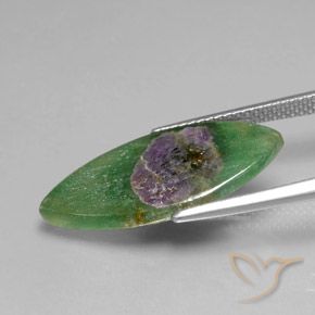Ruby in Fuchsite Gemstone in 23.4 x 11.5 mm Size for Sale, Ruby in Fuchsite Stone in Multicolor Color