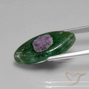 Ruby in Fuchsite Gemstone in 20.9 x 12.2 mm Size for Sale, Ruby in Fuchsite Stone in Multicolor Color