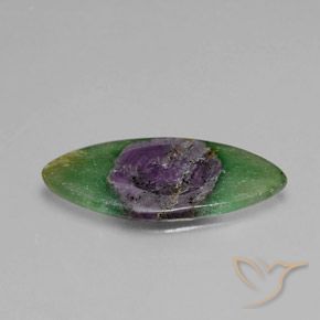 5.06 ct Multicolor Ruby in Fuchsite Stone, Natural Ruby in Fuchsite in Marquise Slice Shape for Sale