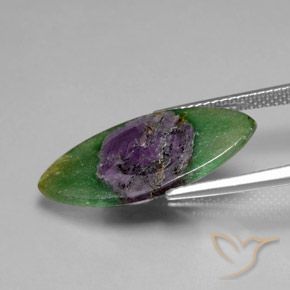 Ruby in Fuchsite Gemstone in 22.8 x 11.9 mm Size for Sale, Ruby in Fuchsite Stone in Multicolor Color
