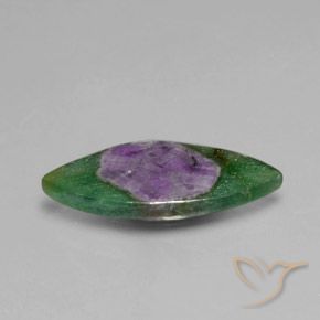 6.28 ct Multicolor Ruby in Fuchsite Stone, Natural Ruby in Fuchsite in Marquise Slice Shape for Sale