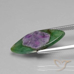 Ruby in Fuchsite Gemstone in 22 x 10.5 mm Size for Sale, Ruby in Fuchsite Stone in Multicolor Color