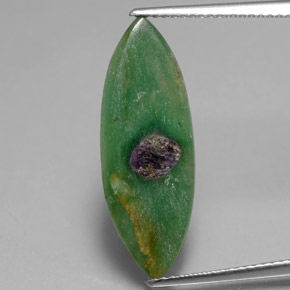 3.9ct Marquise Slice Bi-Color Ruby in Fuchsite Gem for sale 3.9ct Marquise Slice Bi-Color Ruby in Fuchsite Gem (ID: 385188)