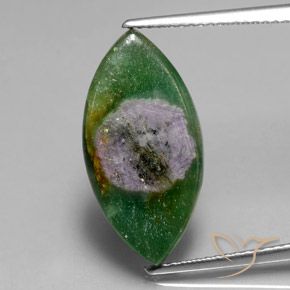 Fucsita con Rubí Multicolor Marquesa de 20,5 x 10,4mm de Etiopía, peso de 6.51 ct, piedra preciosa natural No tratado en Translúcido Clarity, Fucsita con Rubí Pieza de marquesa de 1 pieza - Color: Multicolor, dureza Mohs de 2 - 3, Photo A