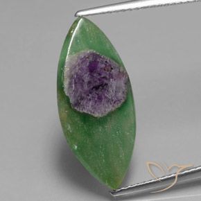 Fucsita con Rubí Multicolor Marquesa de 21,6 x 10,1mm de Etiopía, peso de 4.33 ct, piedra preciosa natural No tratado en Translúcido Clarity, Fucsita con Rubí Pieza de marquesa de 1 pieza - Color: Multicolor, dureza Mohs de 2 - 3, Photo A
