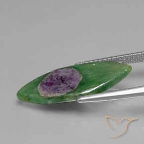Ruby in Fuchsite Gemstone in 21.6 x 10.1 mm Size for Sale, Ruby in Fuchsite Stone in Multicolor Color