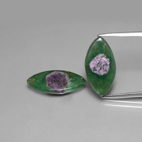 4.8ct Marquise Slice Bi-Color Ruby in Fuchsite for sale thumb image of 4.8ct Marquise Slice Bi-Color Ruby in Fuchsite (ID: 385552)