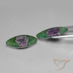 Ruby in Fuchsite Gemstones in 20.2 x 9.9 mm Size for Sale, Ruby in Fuchsite Stones in Multicolor Color