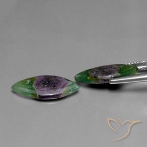 Ruby in Fuchsite Gemstones in 17.2 x 8.9 mm Size for Sale, Ruby in Fuchsite Stones in Multicolor Color