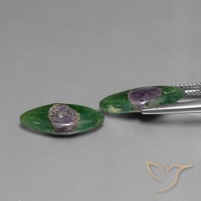 Ruby in Fuchsite Gemstones in 17.1 x 8.5 mm Size for Sale, Ruby in Fuchsite Stones in Multicolor Color