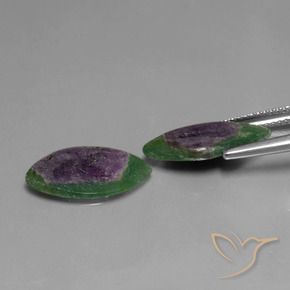 Ruby in Fuchsite Gemstones in 16.6 x 8.9 mm Size for Sale, Ruby in Fuchsite Stones in Multicolor Color