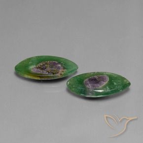 6.30 ctw Multicolor Ruby in Fuchsite Stones, Natural Ruby in Fuchsite in Marquise Slice Shape for Sale