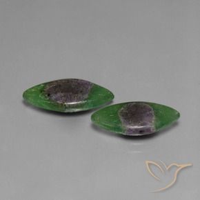 6.24 ctw Multicolor Ruby in Fuchsite Stones, Natural Ruby in Fuchsite in Marquise Slice Shape for Sale