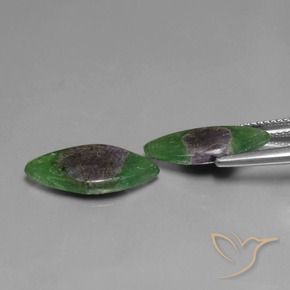 Ruby in Fuchsite Gemstones in 16.8 x 8.3 mm Size for Sale, Ruby in Fuchsite Stones in Multicolor Color