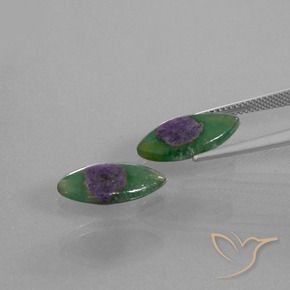 Ruby in Fuchsite Gemstones in 16 x 8 mm (calibrated) Size for Sale, Ruby in Fuchsite Stones in Multicolor Color
