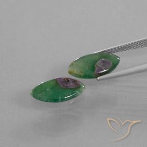 Ruby in Fuchsite Gemstones in 14.2 x 8.1 mm Size for Sale, Ruby in Fuchsite Stones in Multicolor Color
