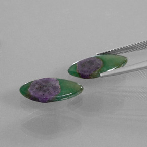 Ruby in Fuchsite Gemstone in 16.3 x 8.4 mm Size for Sale, Ruby in Fuchsite Stone in Bi-Color Color