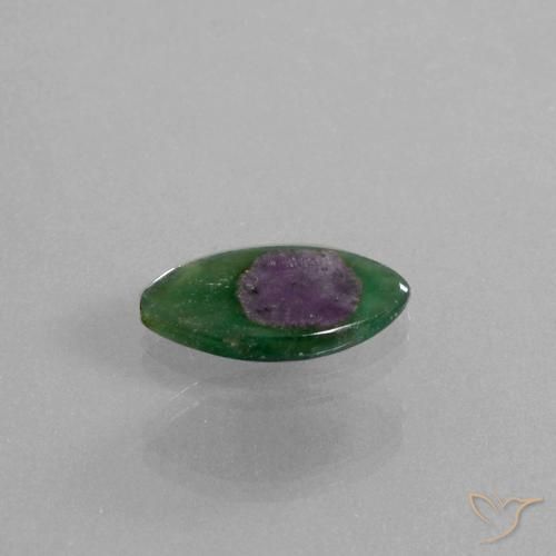 5.03 ct Multicolor Ruby in Fuchsite Stone, Natural Ruby in Fuchsite in Marquise Slice Shape for Sale