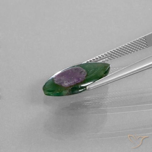 Ruby in Fuchsite Gemstone in 18.2 x 10.5 mm Size for Sale, Ruby in Fuchsite Stone in Multicolor Color