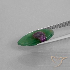 Ruby in Fuchsite Gemstone in 20 x 9.9 mm Size for Sale, Ruby in Fuchsite Stone in Multicolor Color