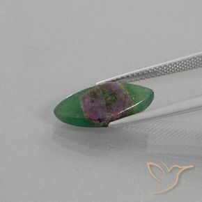 Ruby in Fuchsite Gemstone in 16.6 x 8.2 mm Size for Sale, Ruby in Fuchsite Stone in Multicolor Color