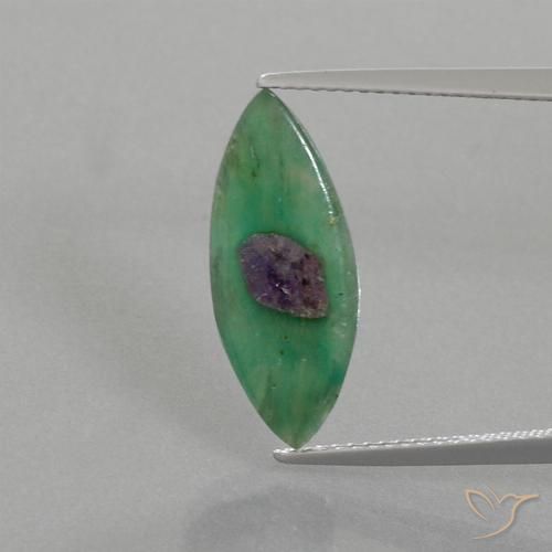 3.95 ct Marquise Slice Ruby in Fuchsite, 19.3 x 7.9 mm From Ethiopia, Photo A