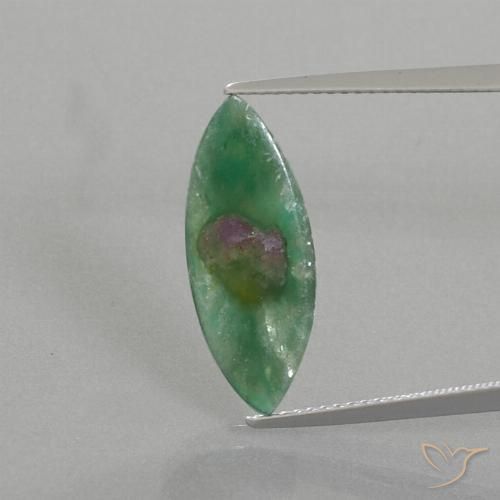 3.31 ct Marquise Slice Ruby in Fuchsite, 20.2 x 8 mm From Ethiopia, Photo A